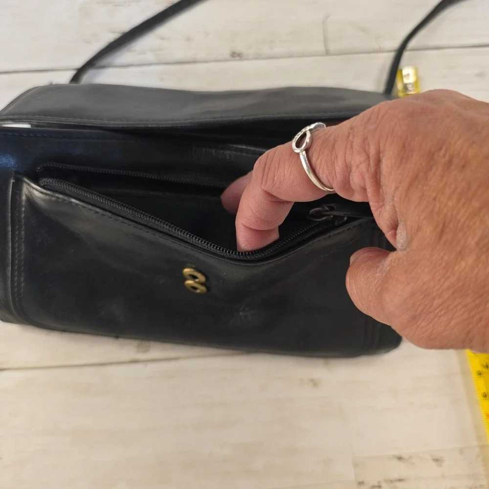 Fossil black leather